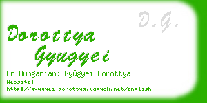dorottya gyugyei business card