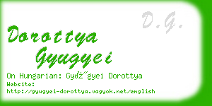 dorottya gyugyei business card